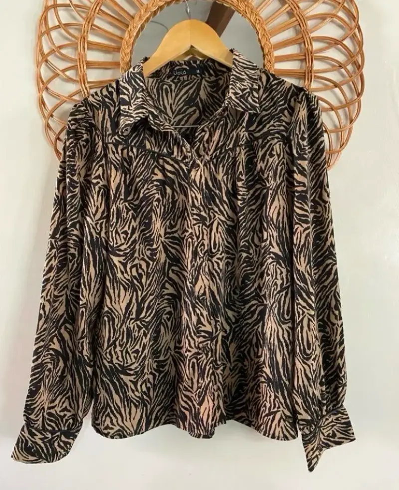 Blusa estampada animal print Liola talla M - 1