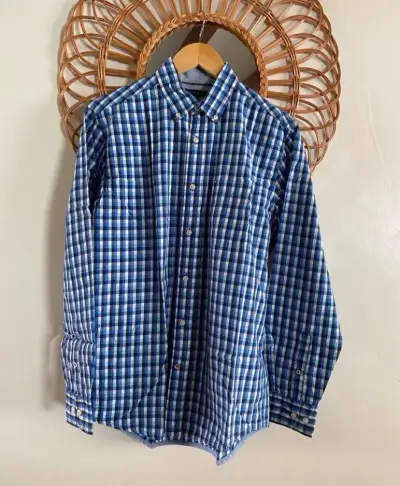 Camisa a cuadros azul Tommy Hilfiger para hombre - miniatura 1