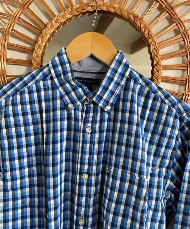 Camisa a cuadros azul Tommy Hilfiger para hombre - 2