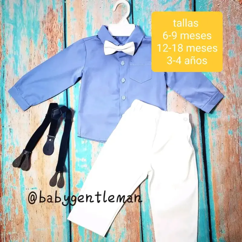 Conjunto elegante para niño con tirantes y corbata - 2