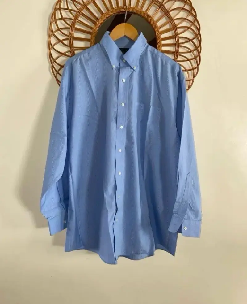 Camisa azul de rayas para hombre xl - 1