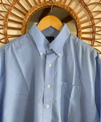 Camisa azul de rayas para hombre xl - miniatura 2