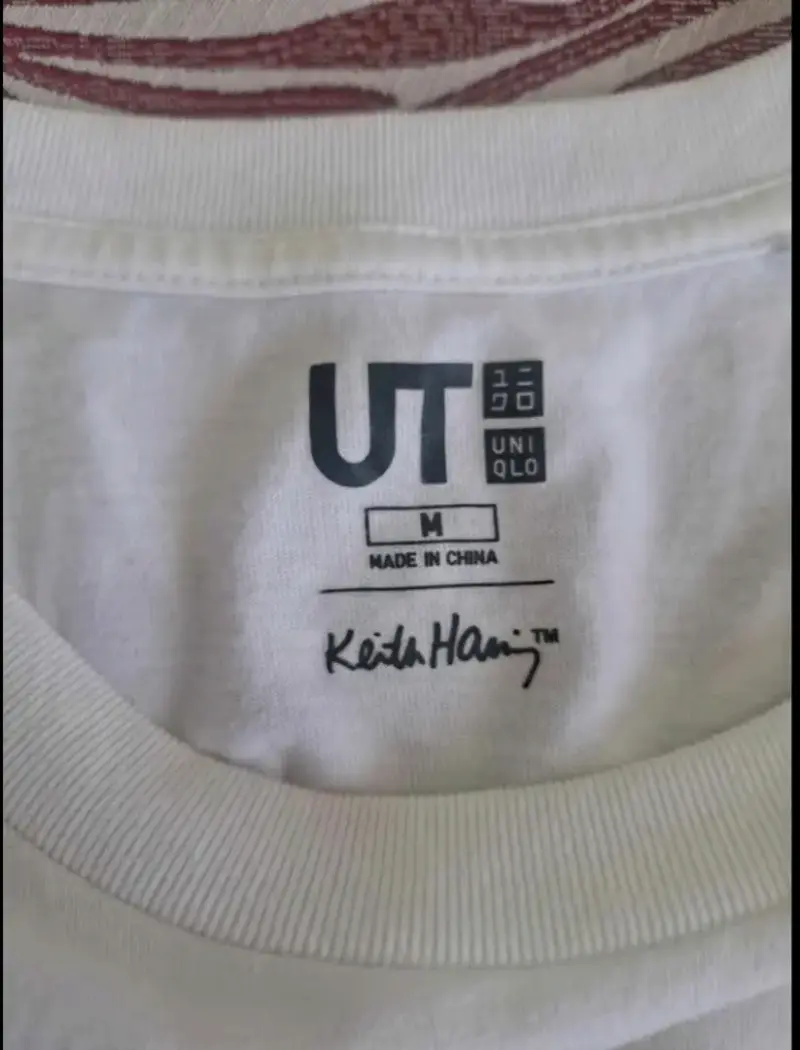Polera Uniqlo Keith Haring Blanca Talla M - 3