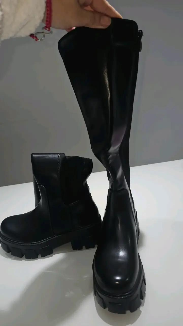 Botas negras para mujer con suela gruesa nro 35 - 5