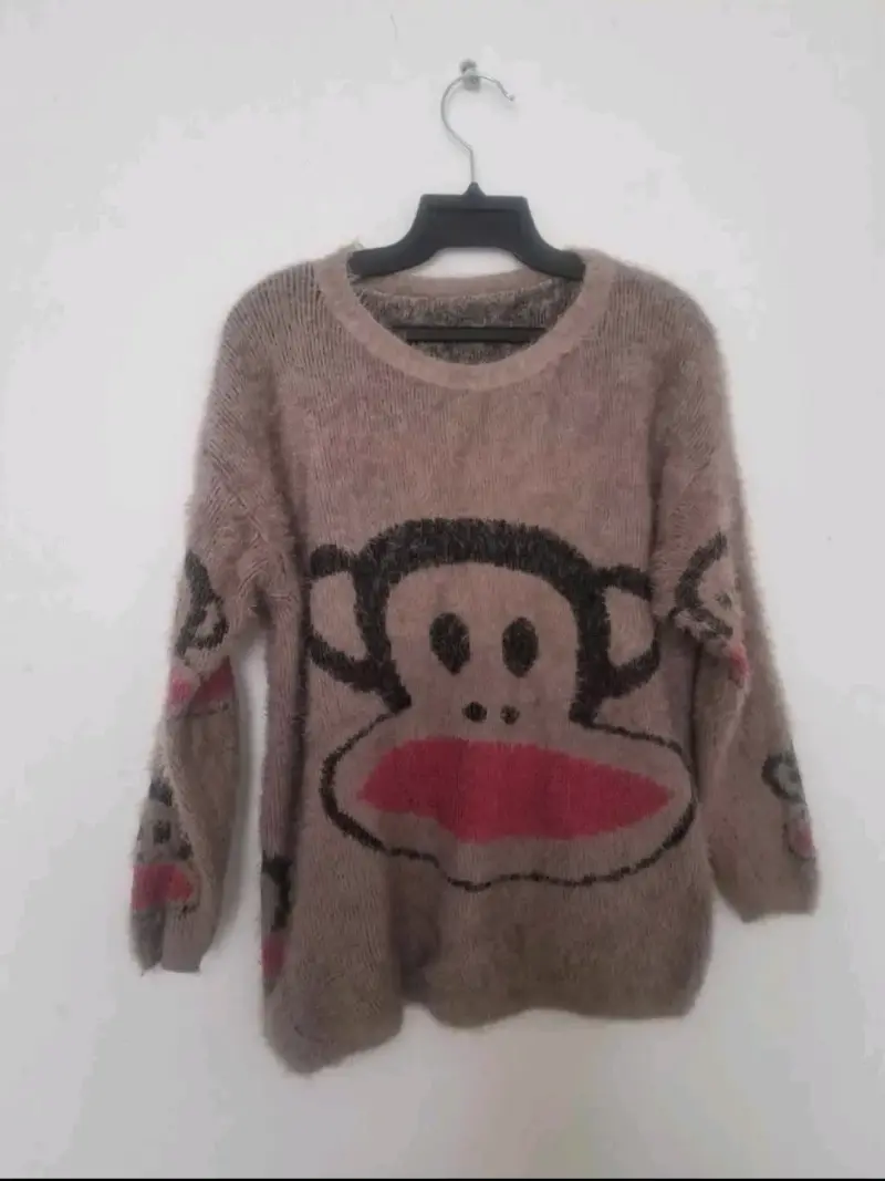 Suéter de lana con diseño de mono Paul Frank - 1