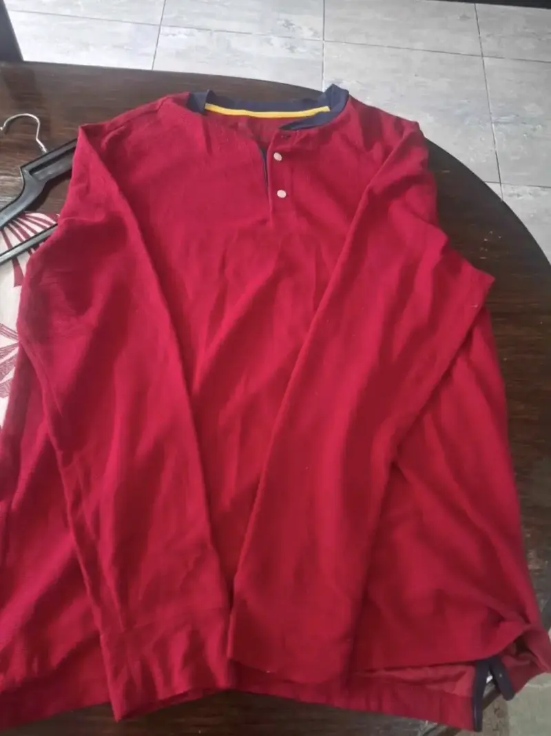 Polera manga larga roja Nautica para hombre - 5