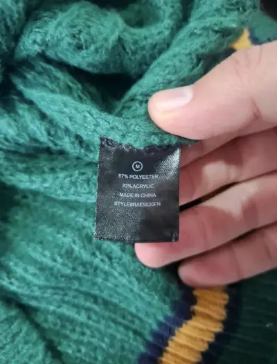 Cárdigan Verde Fashion Nova con Detalles a Rayas - miniatura 5