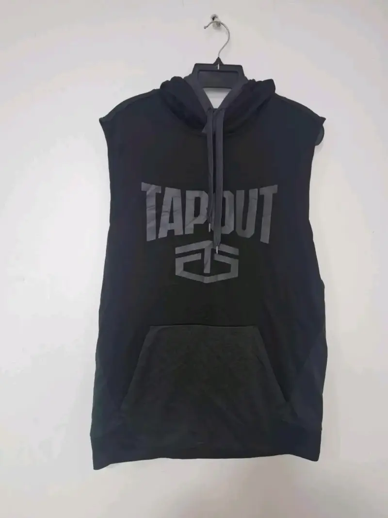 Polerón sin mangas Tapout negro con capucha - 1