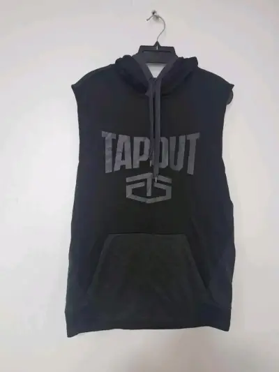 Polerón sin mangas Tapout negro con capucha - miniatura 1