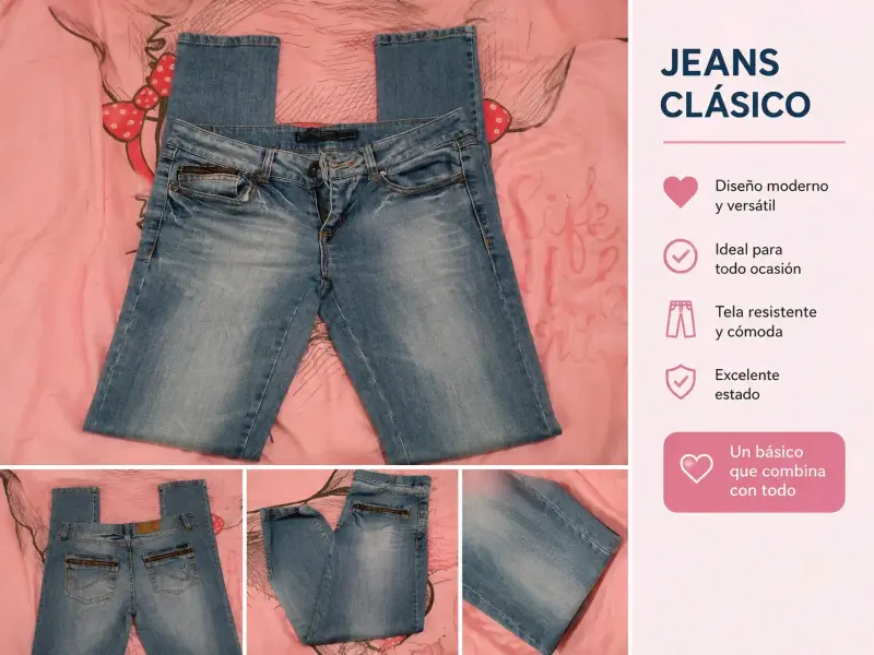 Jeans Clásico Azul para Mujer en Buen Estado