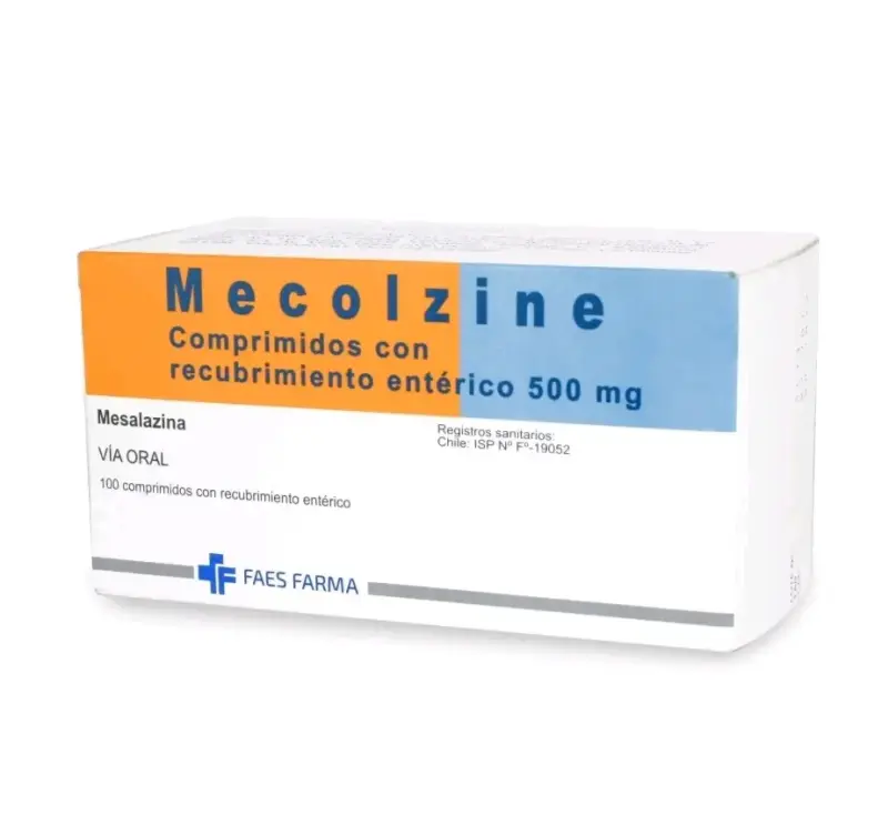 Caja Mecolzine mesalazina 500mg SOLO 30 COMP