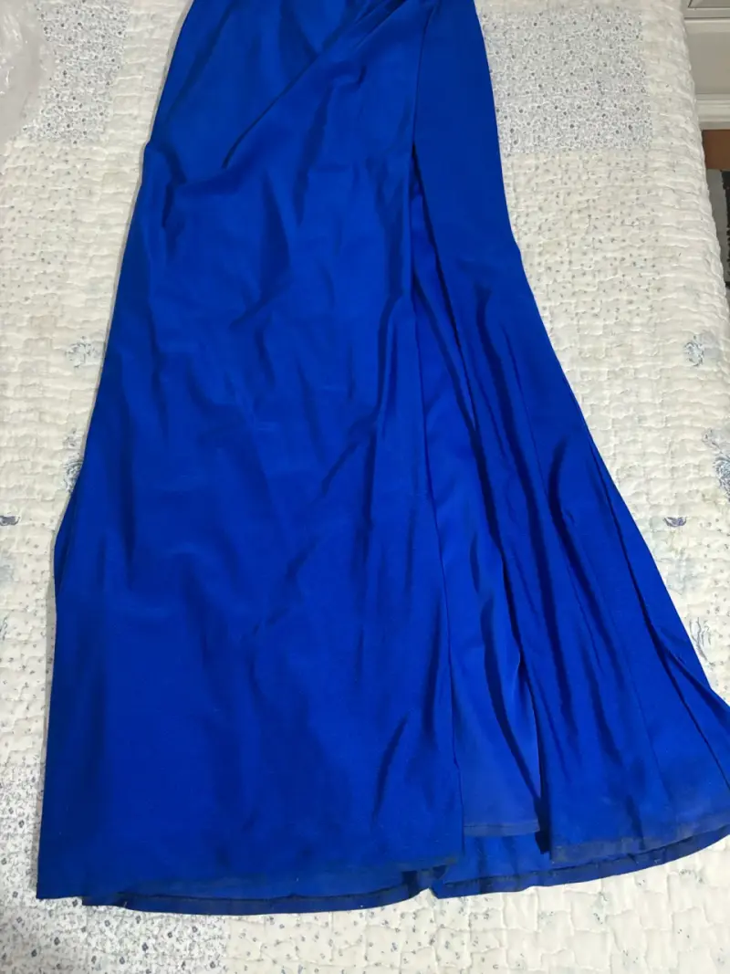 Vestido de gala azul rey - 5