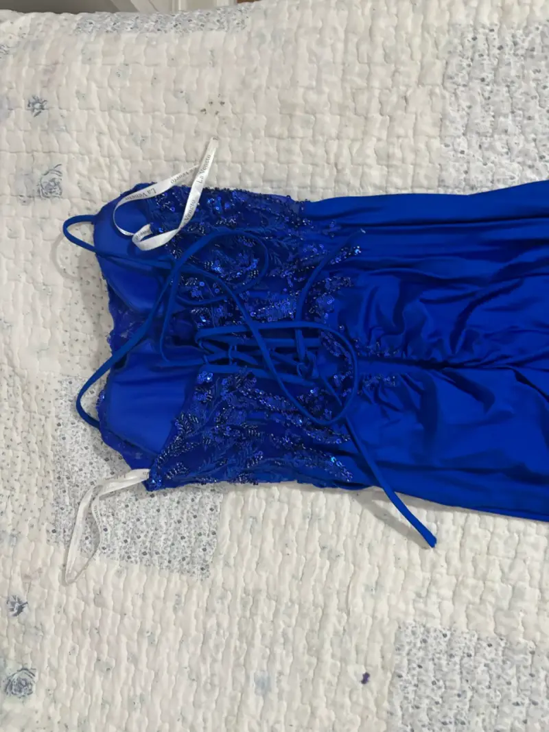 Vestido de gala azul rey - 6