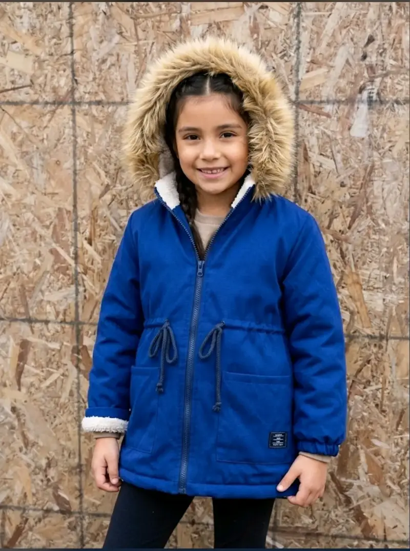 Parka azul talla 8 - 3