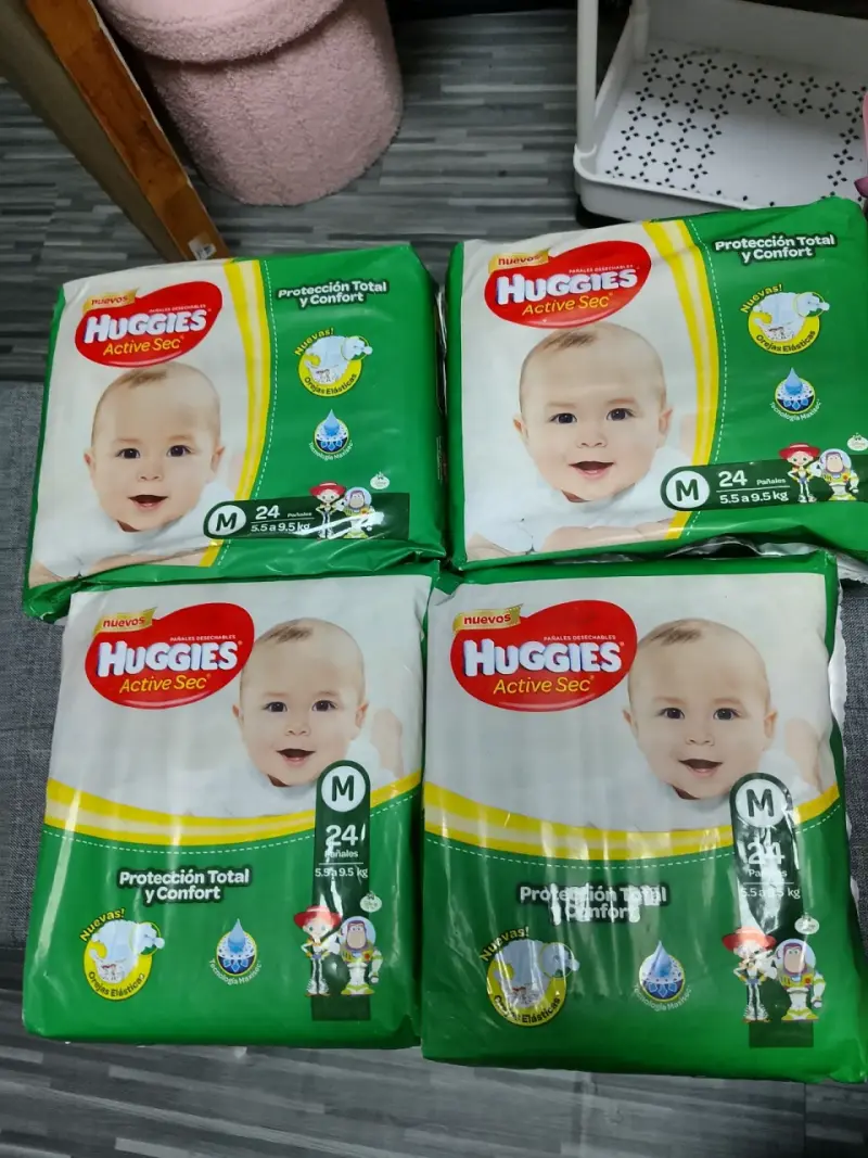 Pañales Huggies Active Sec Talla M 24 Unidades - 1