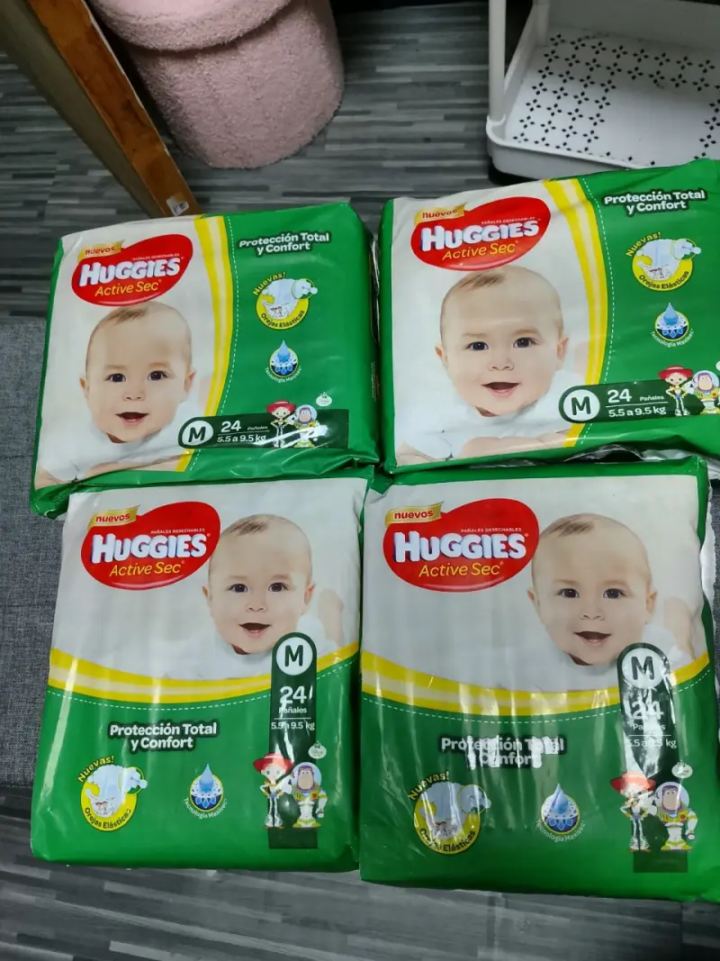 Pañales Huggies Active Sec Talla M 24 Unidades - 2