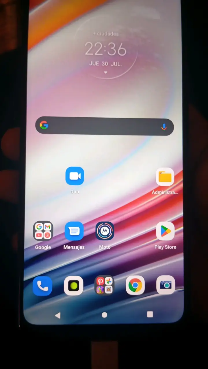 Smartphone Motorola con pantalla grande