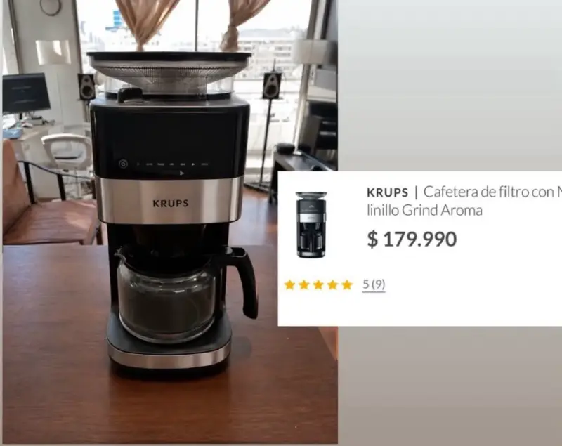 Cafetera Krups de filtro con molinillo Grind Aroma - 4