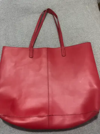 Bolso tote grande rojo sintético - miniatura 1