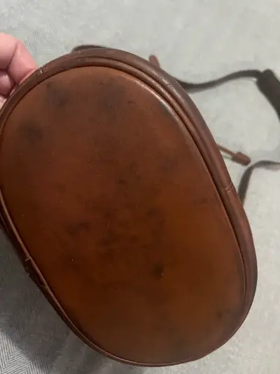 Bolso de cuero Coach marrón estilo bombonera - miniatura 4