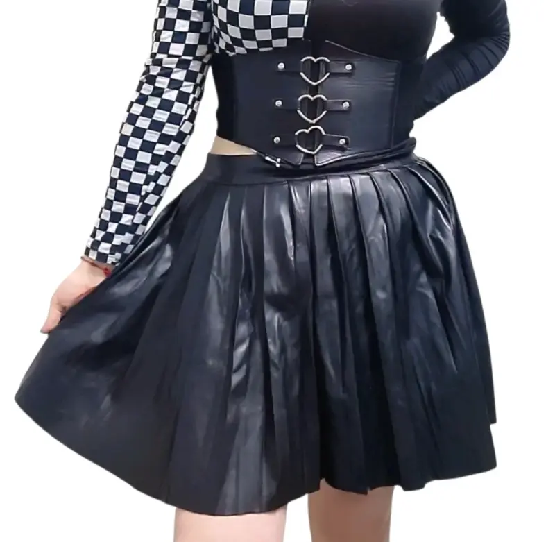Falda plisada negra Shein talla XL - 1