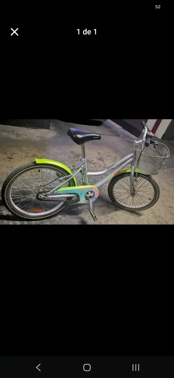 Bicicleta infantil Bianchi con canasto