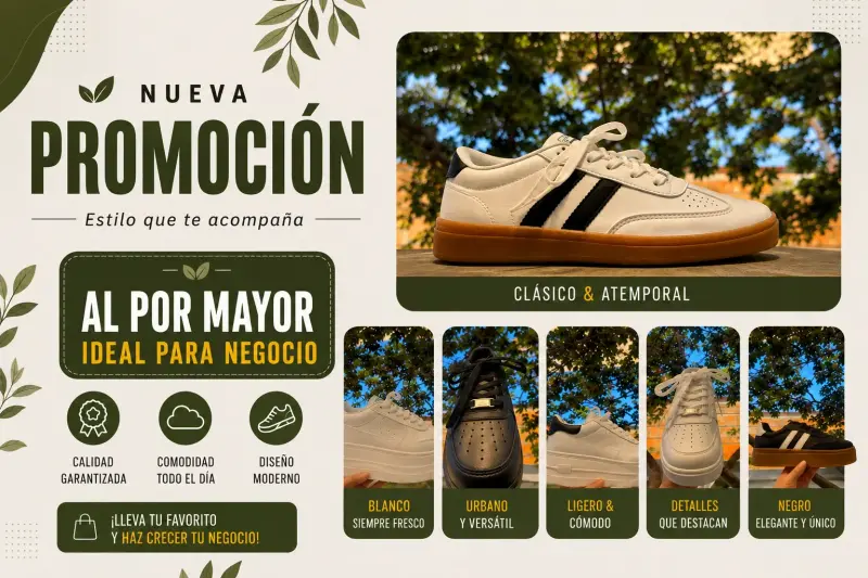 Zapatillas clásicas y atemporales blancas y negras