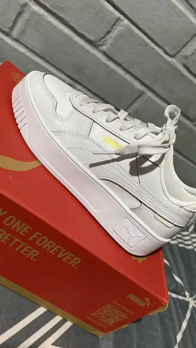 Zapatillas blancas Puma Carina Street Jr - miniatura 2