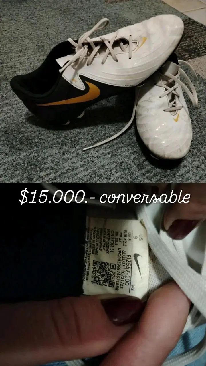 Zapatillas de fútbol Nike blancas y negras