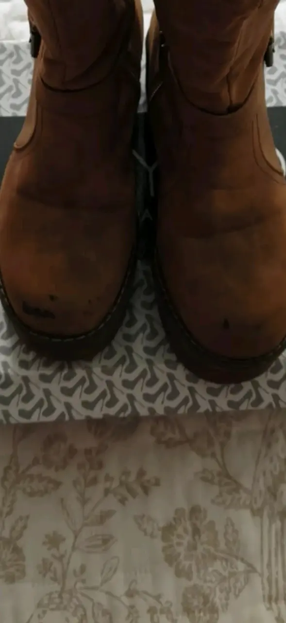 Botas de cuero marrón con plataforma I Love Stylo - 5