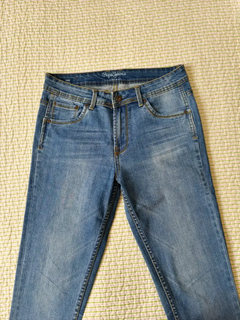 Jeans de mezclilla azul para mujer Pepe Jeans - 3