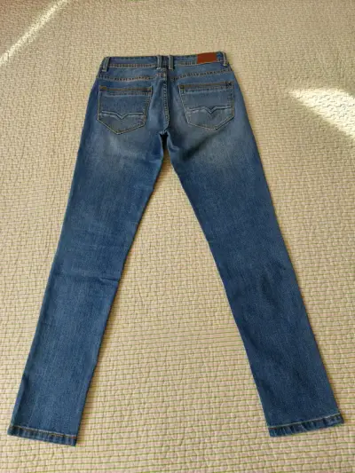 Jeans de mezclilla azul para mujer Pepe Jeans - miniatura 4