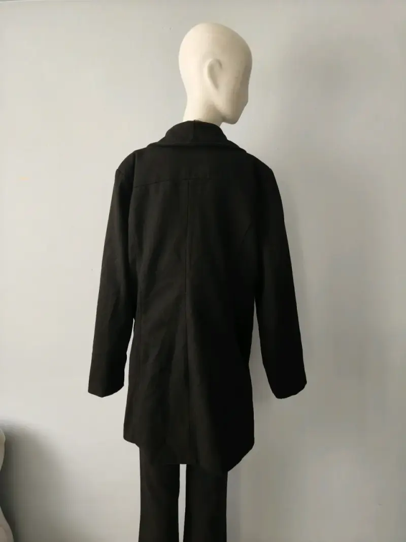 Abrigo negro elegante para mujer Brigitte naux - 6