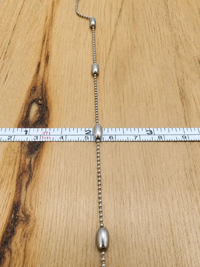 Collar de plata con diseño de esferas 45cm