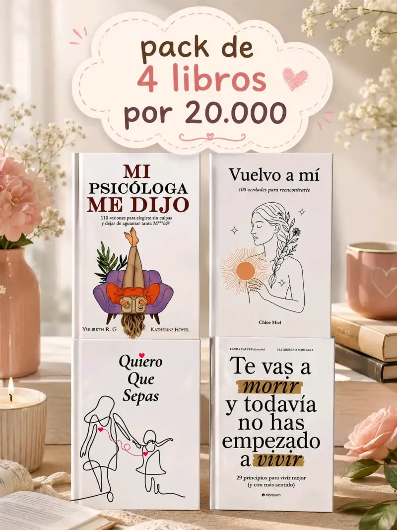 Pack de 4 libros de autoayuda y crecimiento person