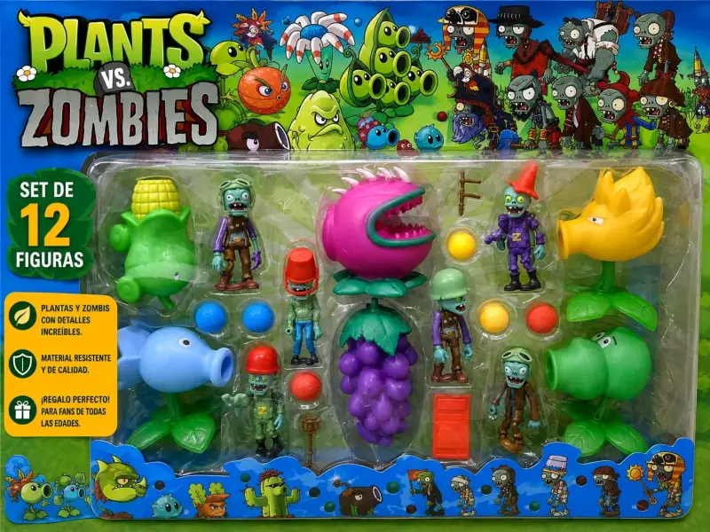 Set de 12 Figuras Plants vs Zombies
