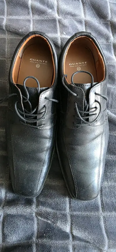 Zapatos formales de cuero negro Guante talla 43 - miniatura 1