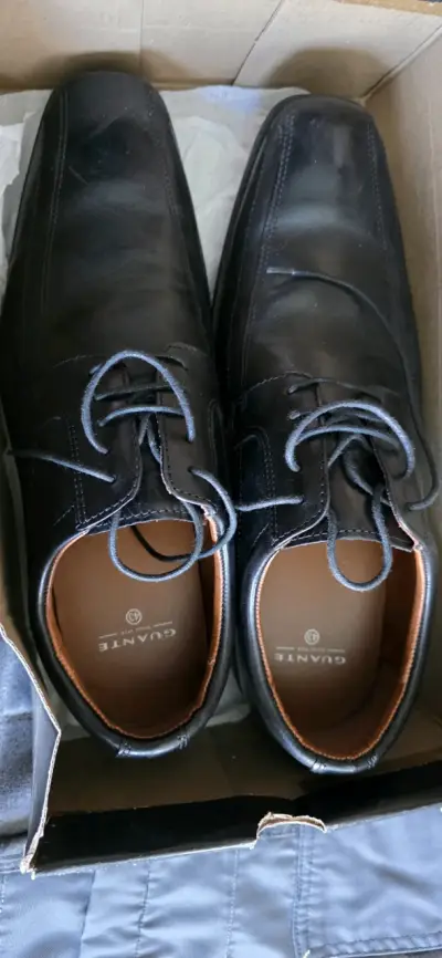 Zapatos formales de cuero negro Guante talla 43 - miniatura 2