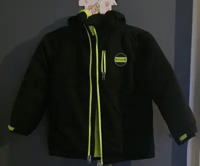 Chaqueta negra Hurley para niños con forro verde - miniatura 1