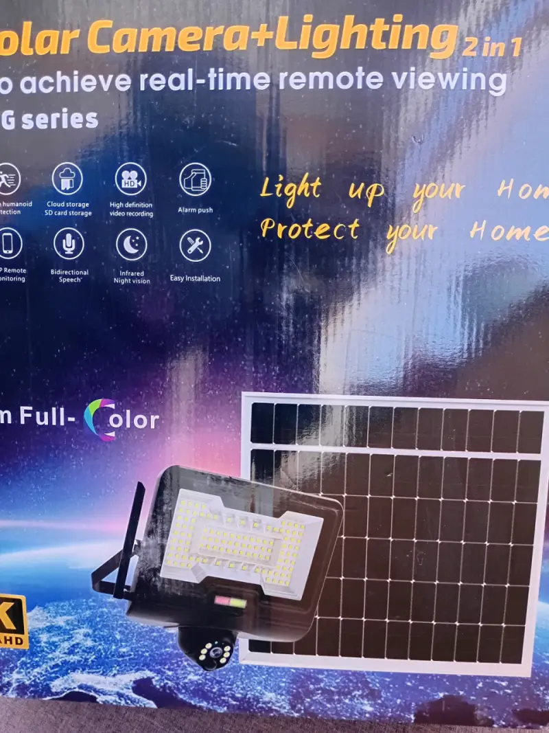Cámara de Seguridad Solar con Luz LED y Panel - 2