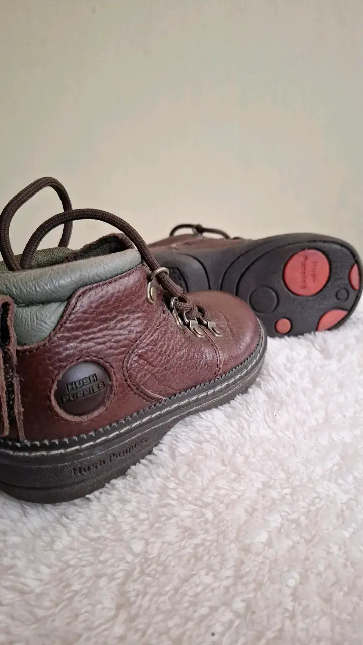 Botines de cuero para niños color marrón. Talla 26 - 2
