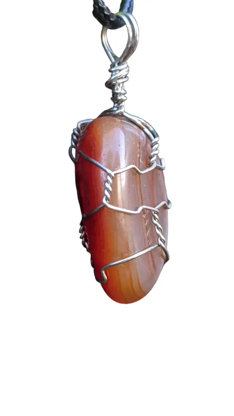 Colgante de piedra natural con alambre - 2