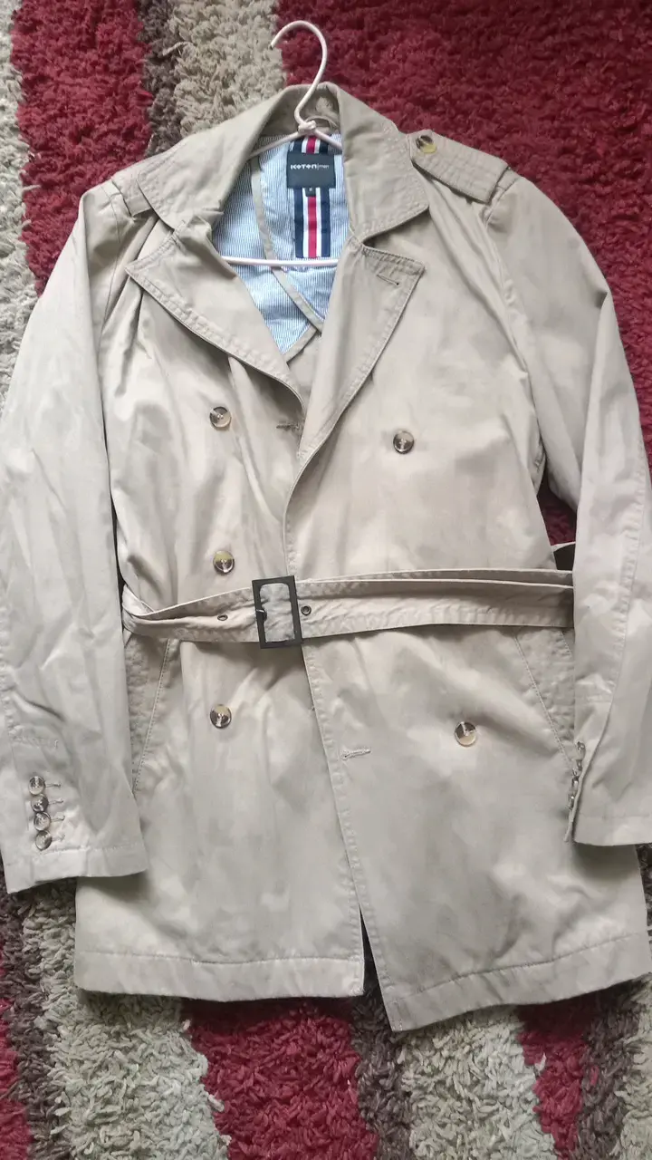 Trench coat beige para hombre Koton - 1