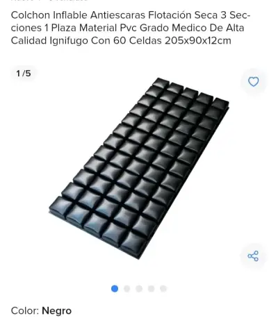 Cama clínica manual con colchón antiescaras - miniatura 2
