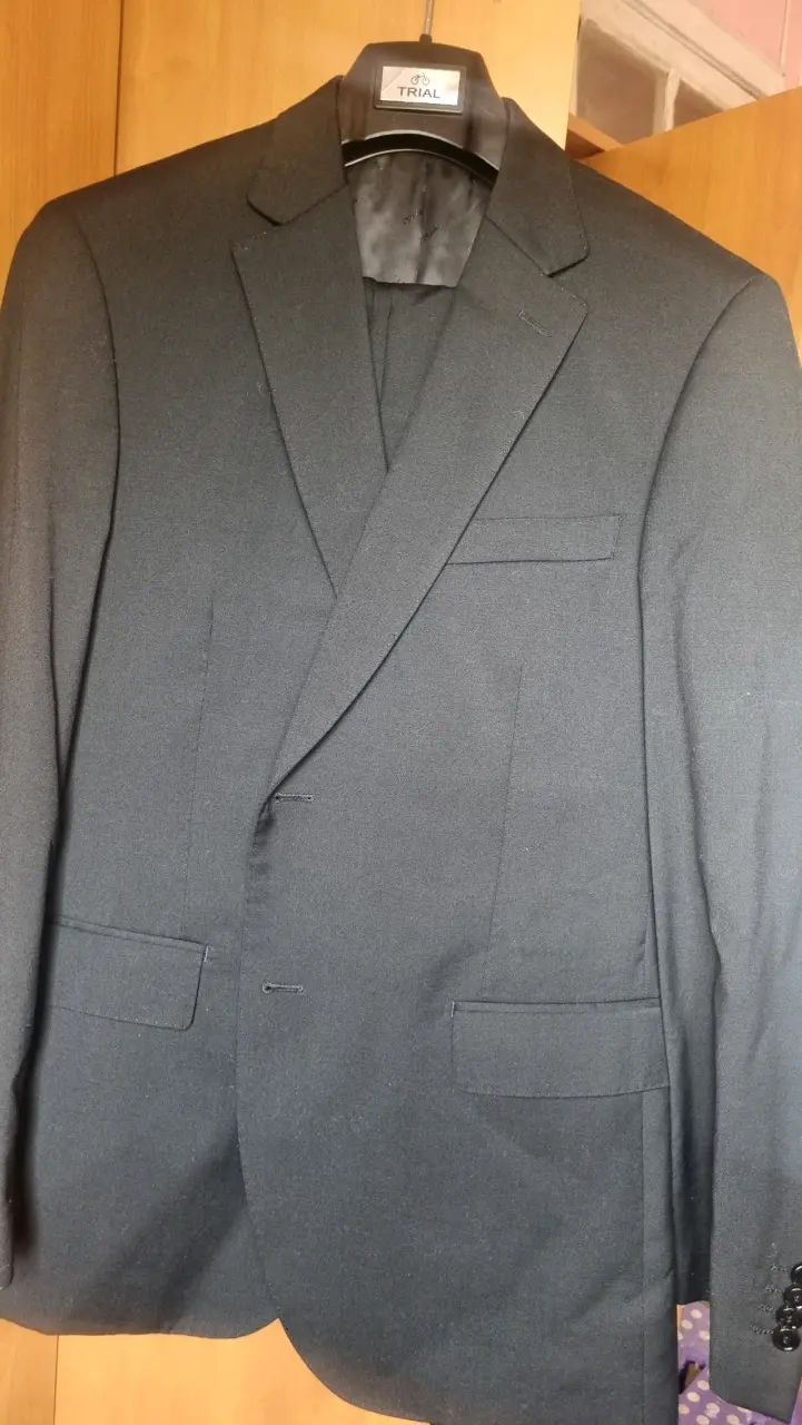 Traje recto negro para hombre Trial (52) - 1