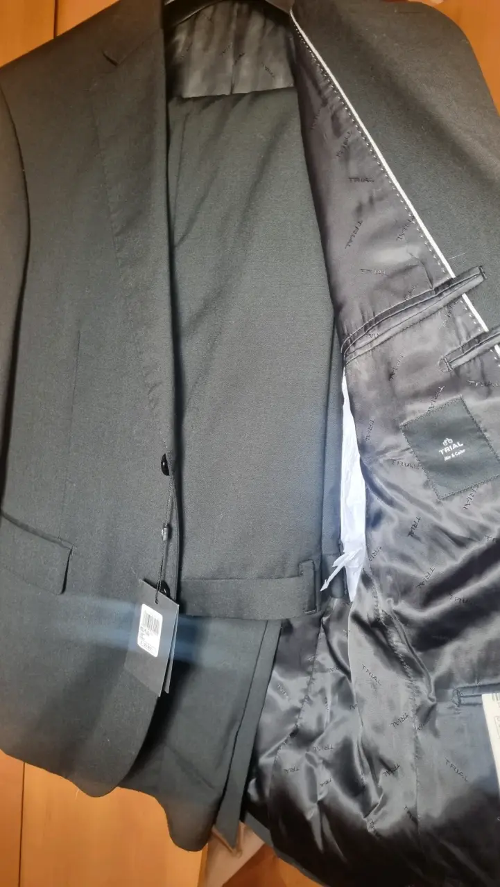 Traje recto negro para hombre Trial (52) - 2