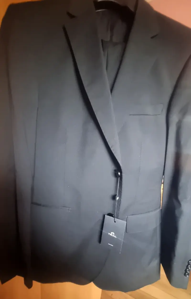 Traje recto negro para hombre Trial (52) - 3