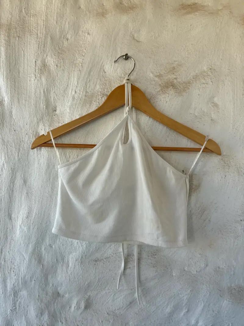 Top zara blanco