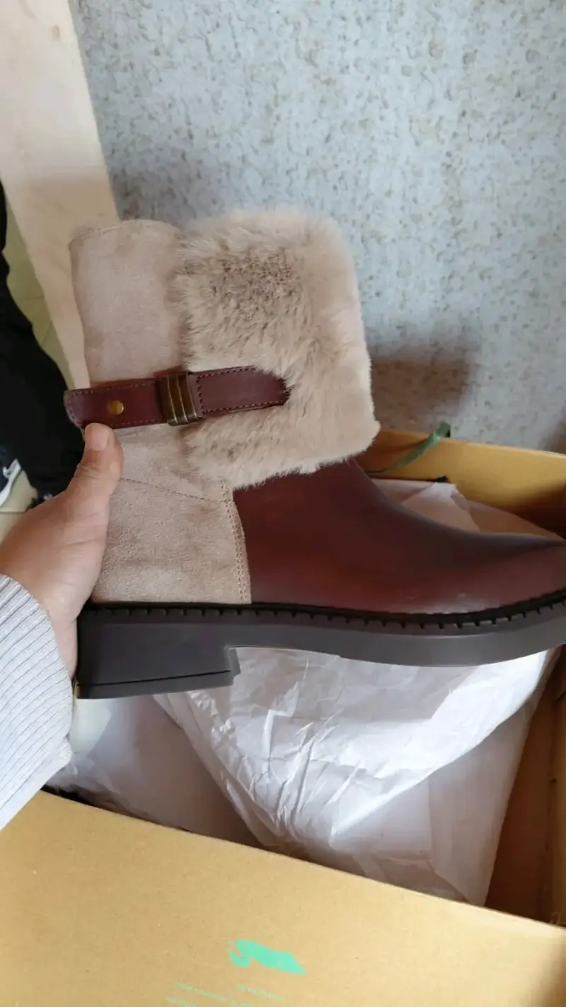 Botines de cuero mujer Rockford Foggia café