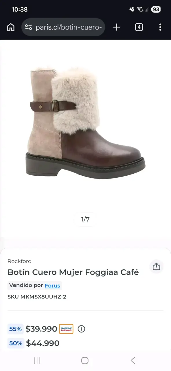 Botines de cuero mujer Rockford Foggia café - 2